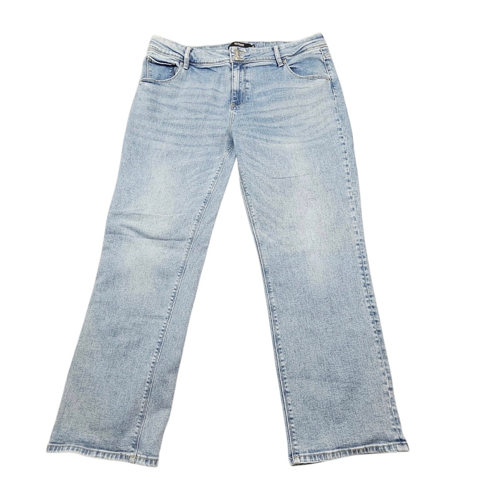 Hudson Los Angeles Womens Jeans Size 16 Straight Leg Flap Pocket Blue Light Wash